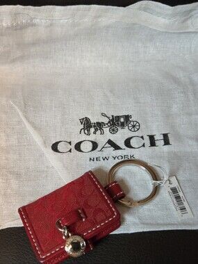 COACH Signature Canvas Picture Frame Wallet Keychain NWT (3-fer) And Coach Dusty